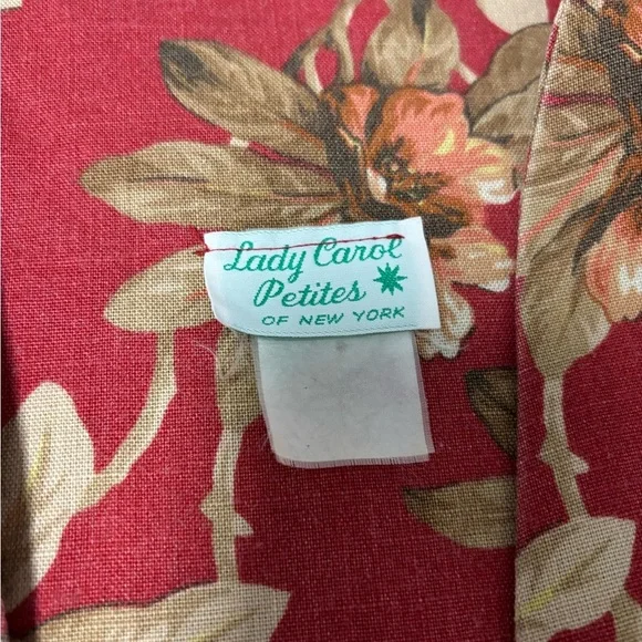 Lady Carol Petites Vintage Floral Boho Open Front Jacket 3/4 Sleeve Women’s - Picture 5 of 8